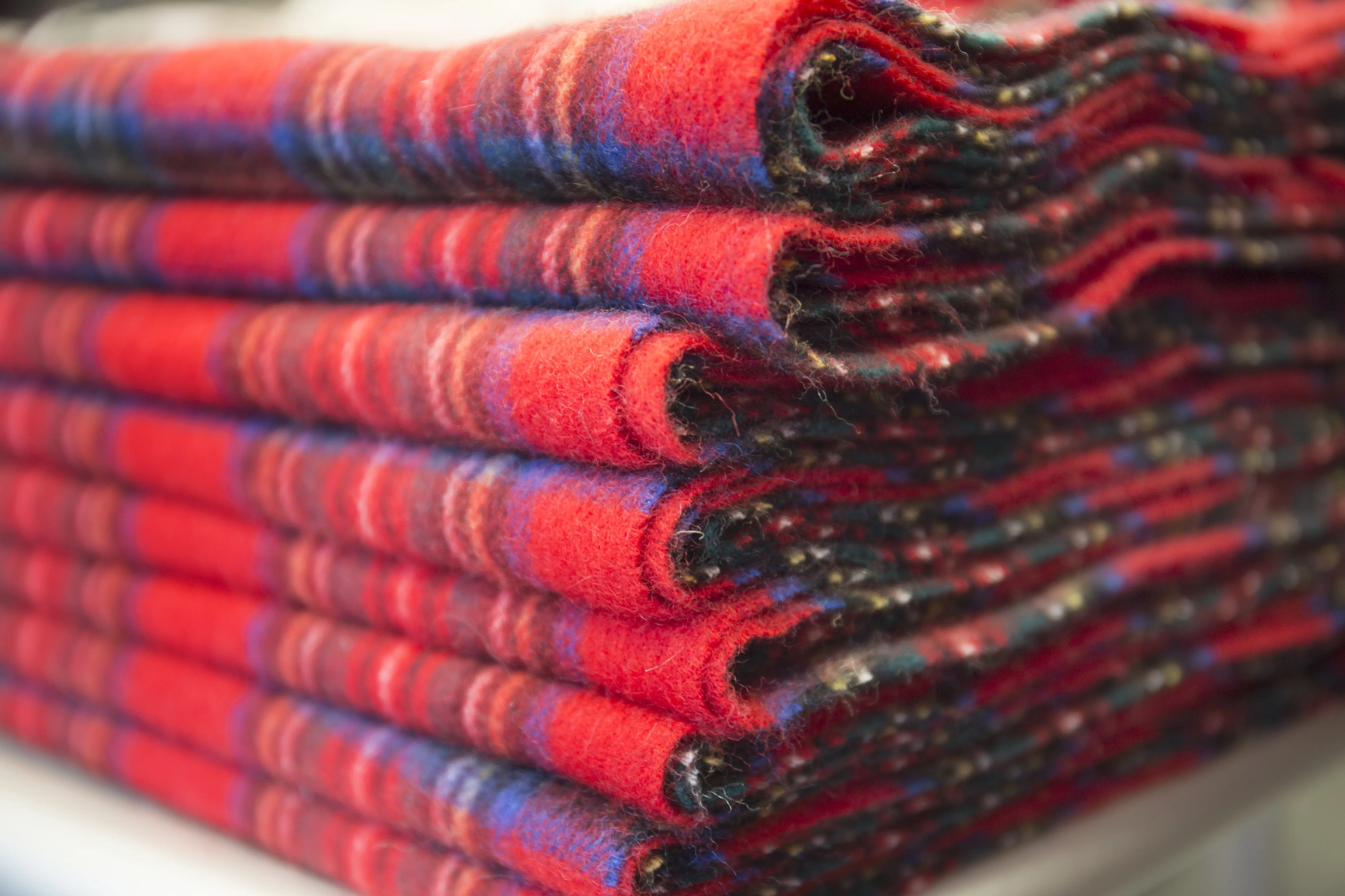 Photo oof tartan pattern fabric Edinburgh, Scotland