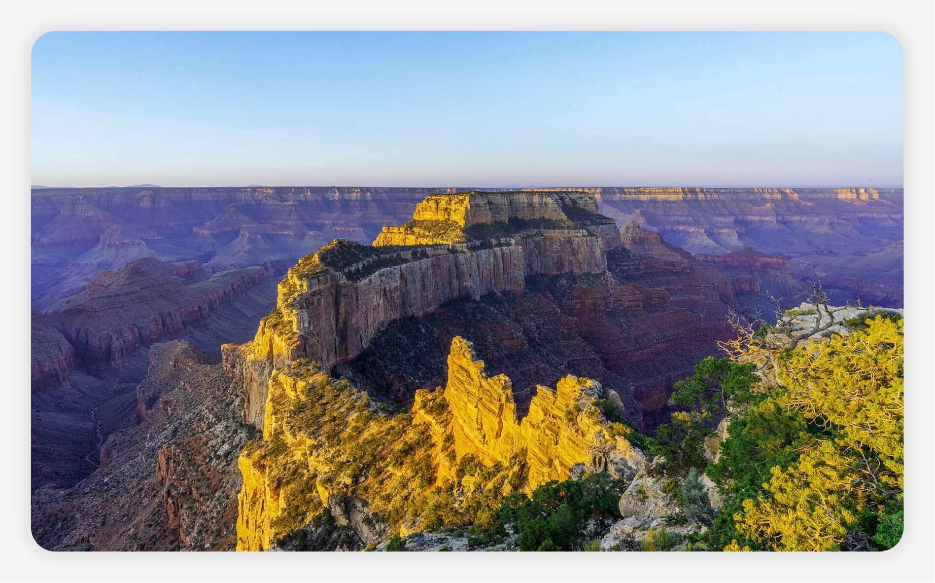 View of the North Rim of the Grand Canyon.