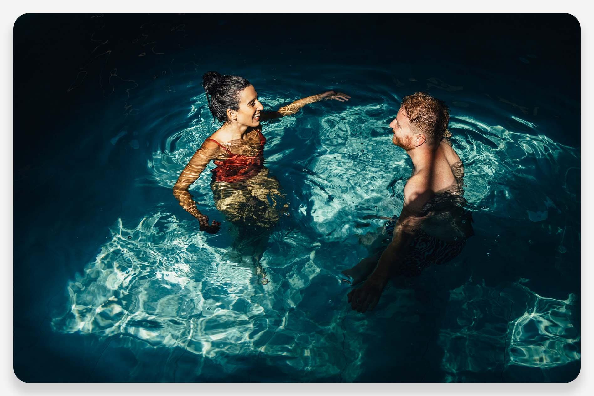 Stock Image of someone in pool