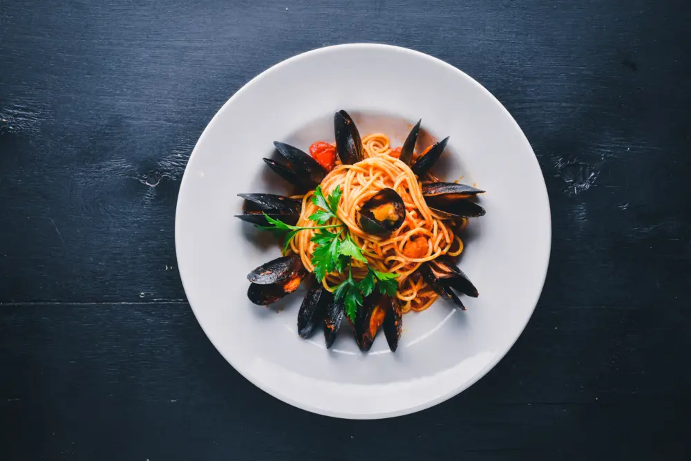 Mussels and pasta, Cioppino's on the Wharf, San Francisco