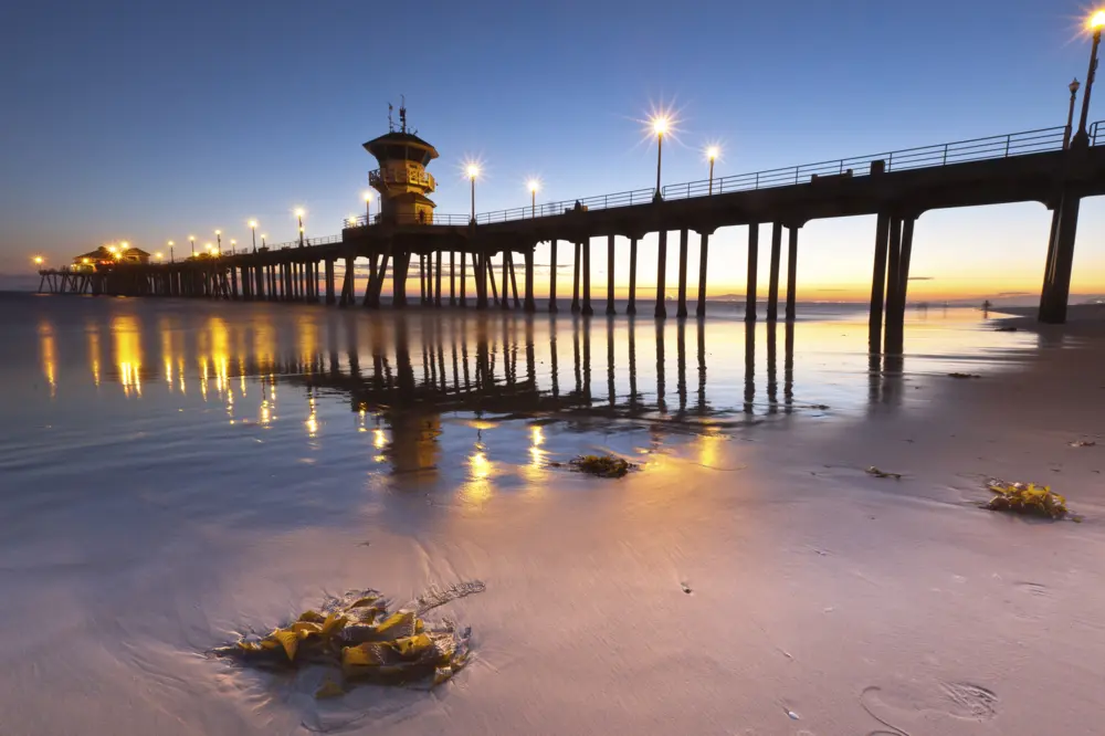 huntington beach pier sunset
