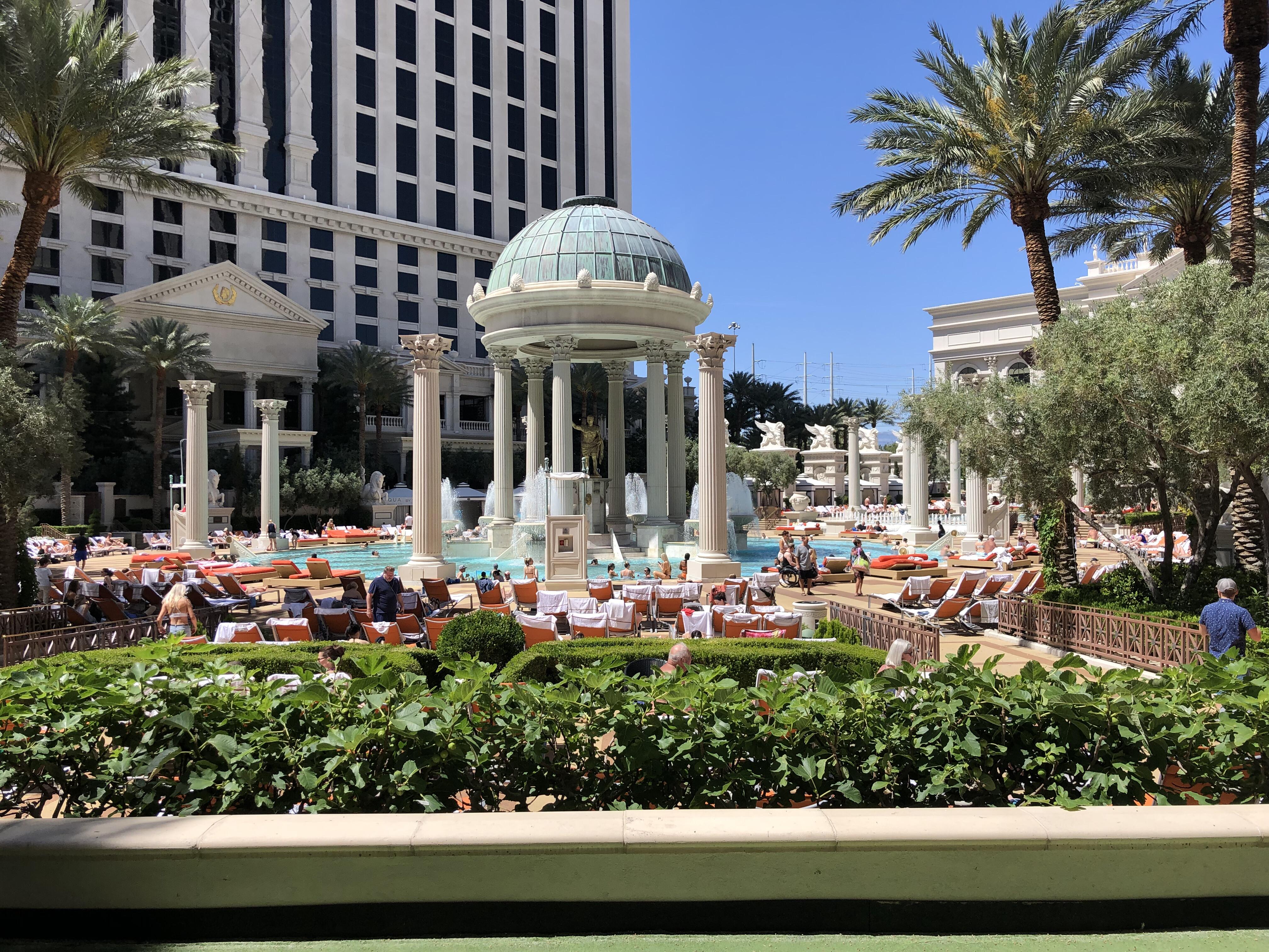 Image of the swimming pool at Caeser's Palace in Las Vegas, Nevada.