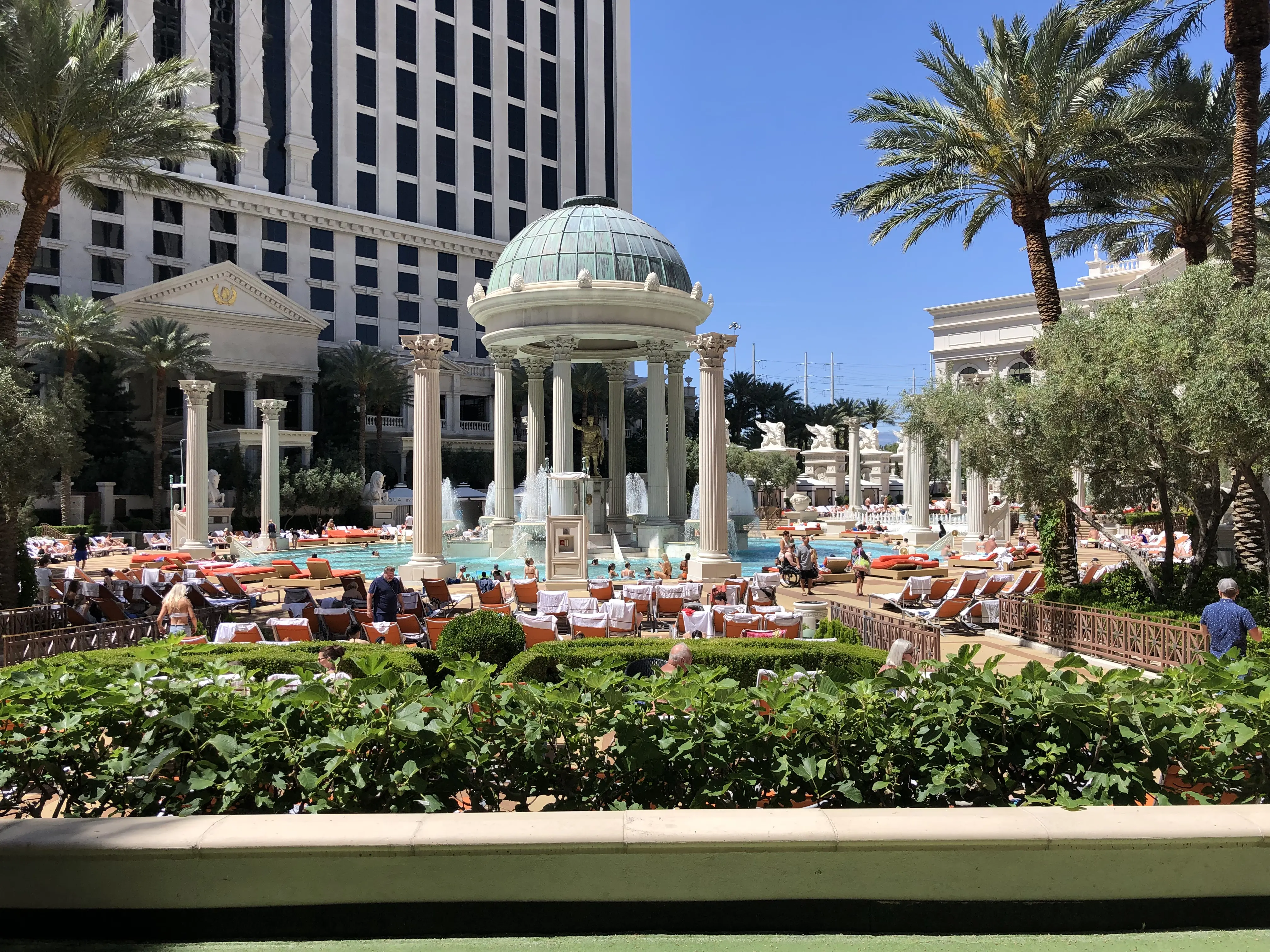 Image of the swimming pool at Caeser's Palace in Las Vegas, Nevada.