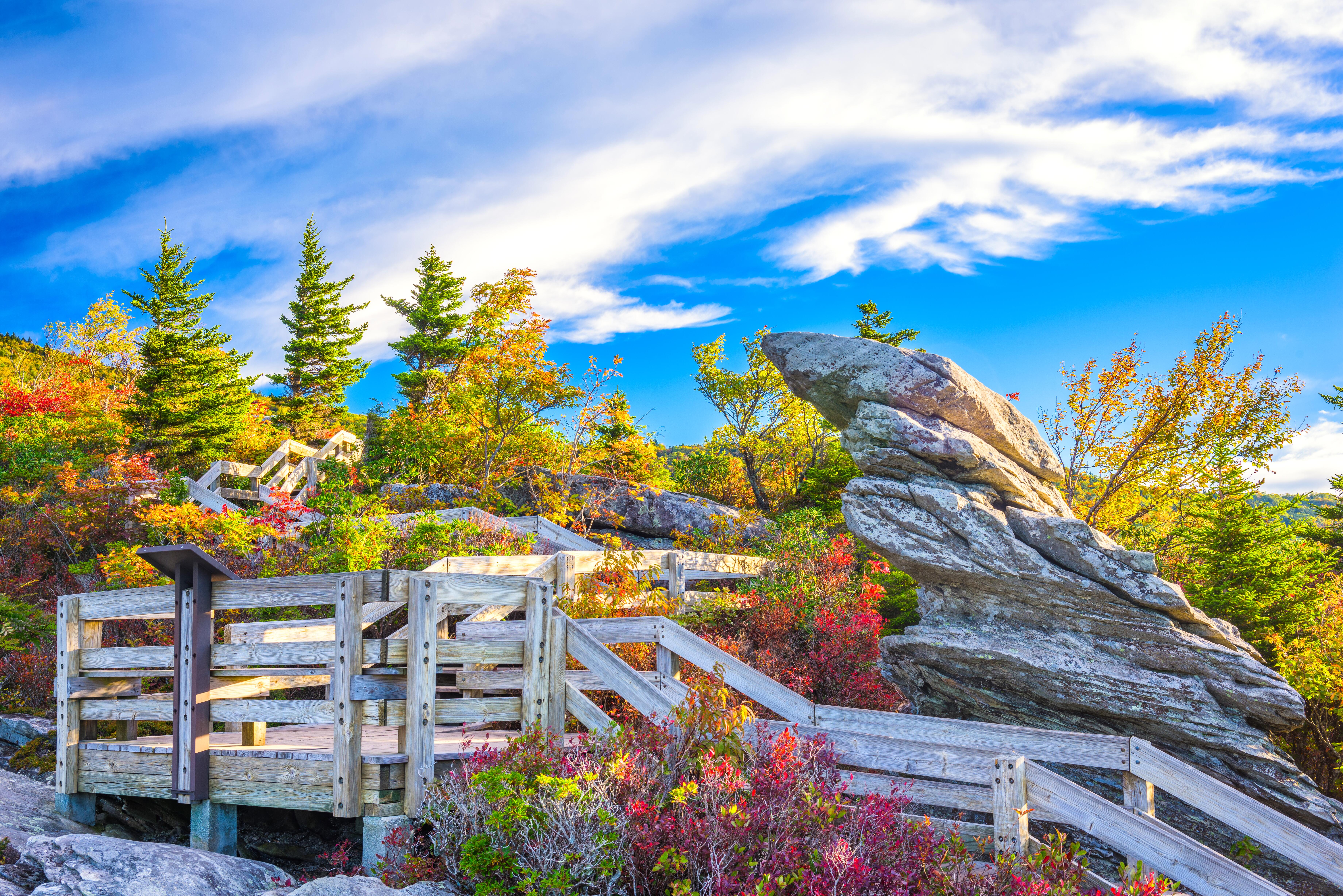Grandfather Mountain in autumn