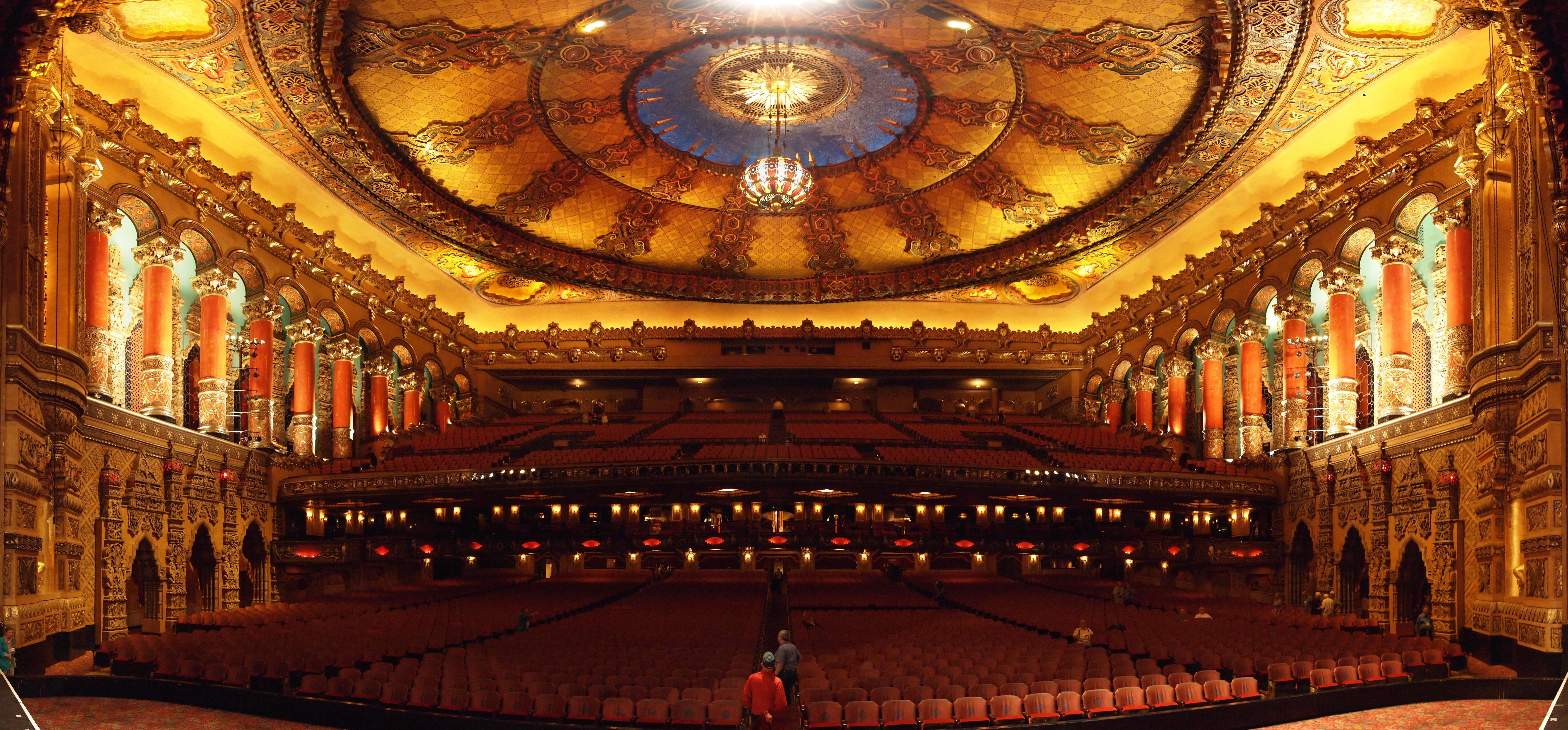Interior image of the Fox Theatre in Detroit.