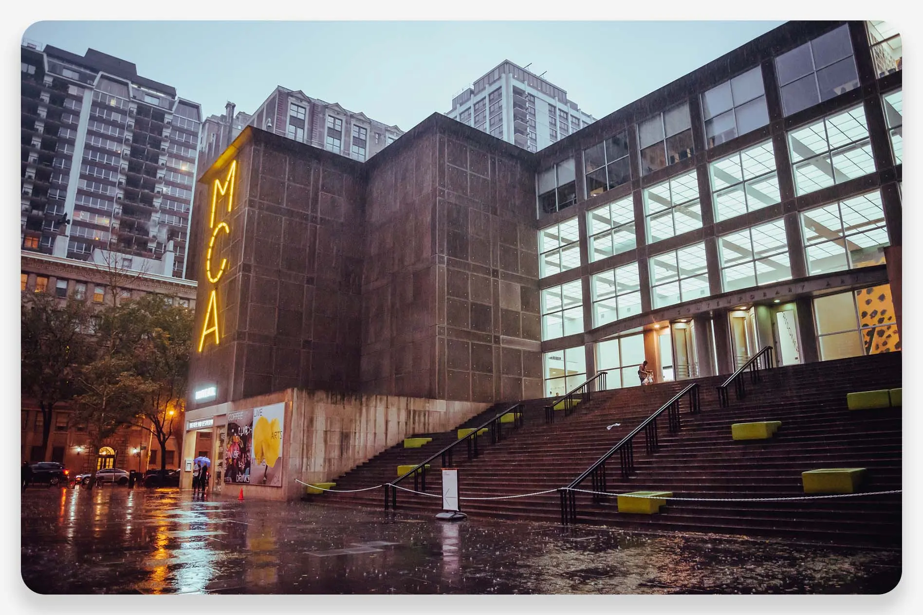 Outdoor view of the museum of contemporary art