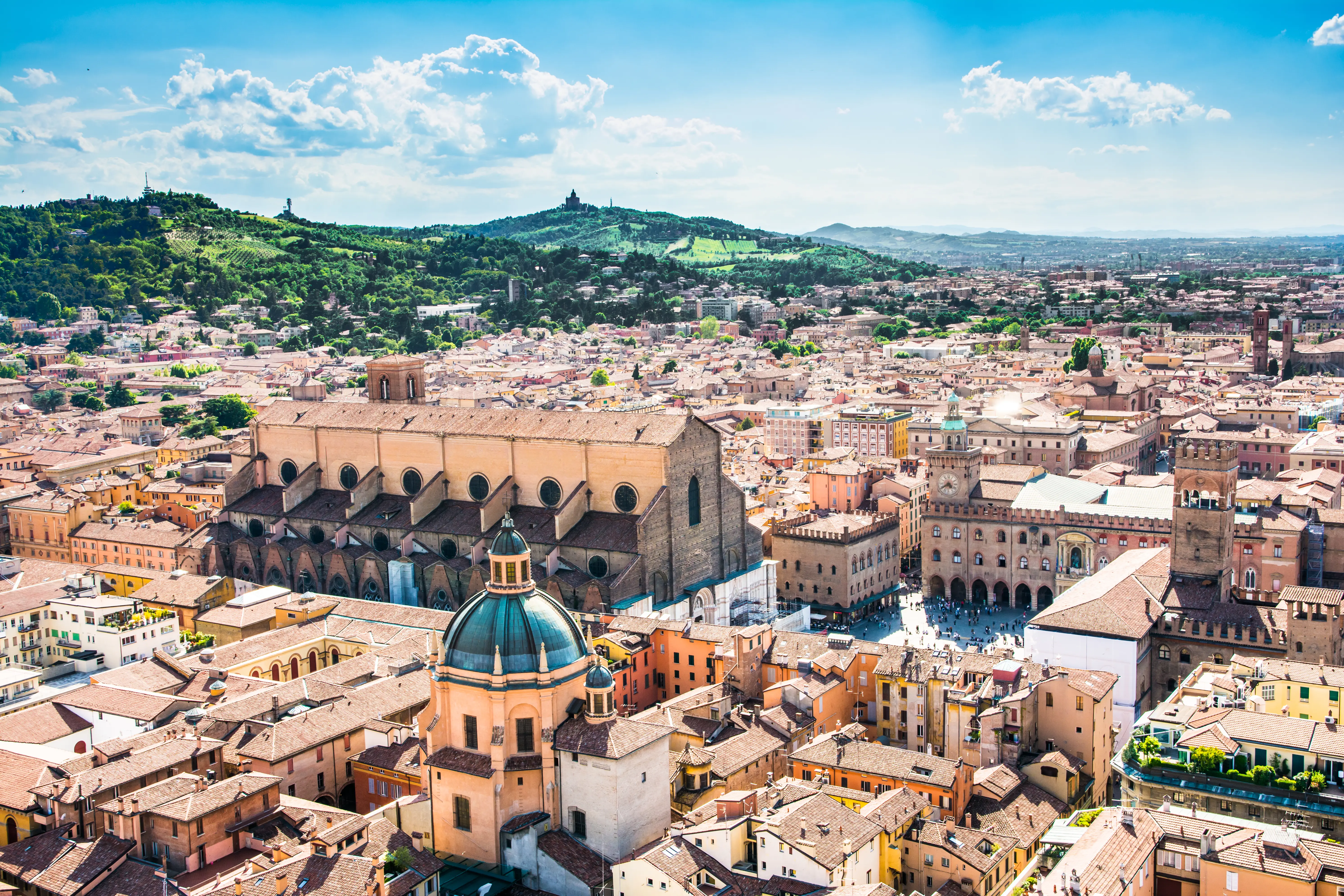Overview of Bologna Italy