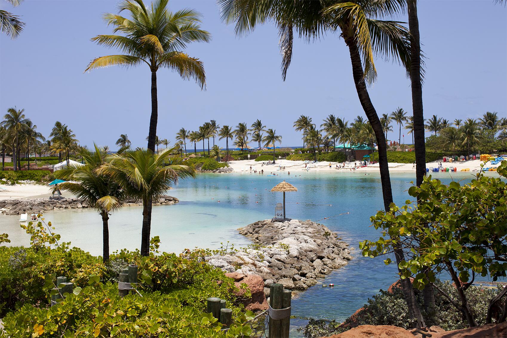 Bahamas paradise island natural beach.
