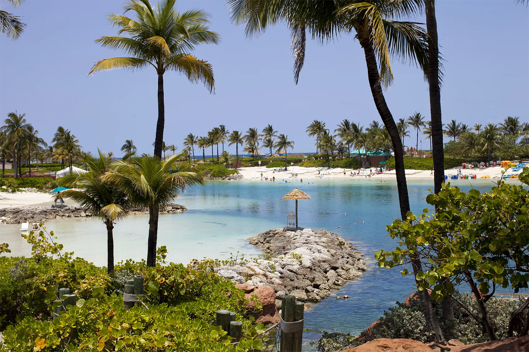 Bahamas paradise island natural beach.