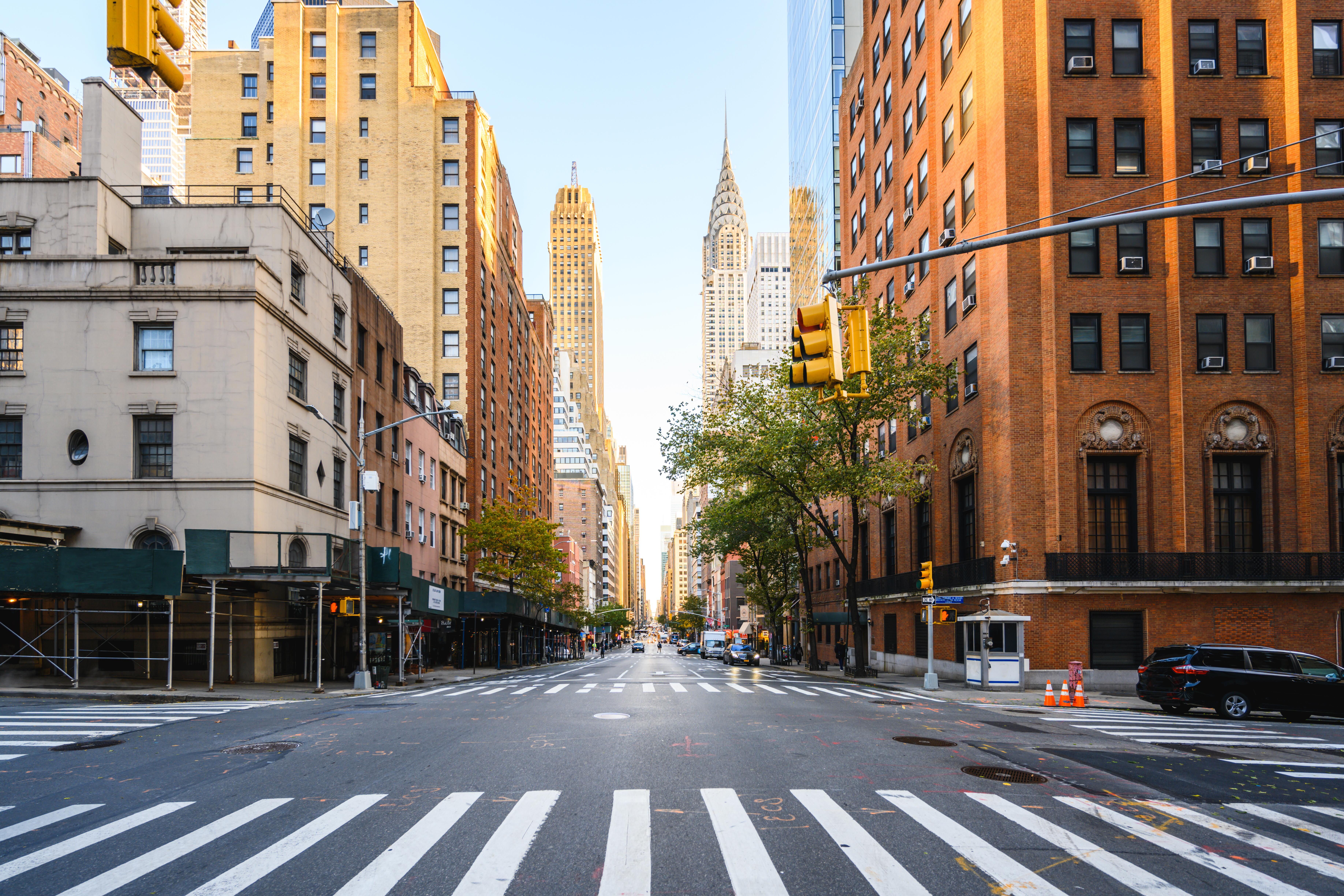 Image of the streets of Manhattan in New York City.