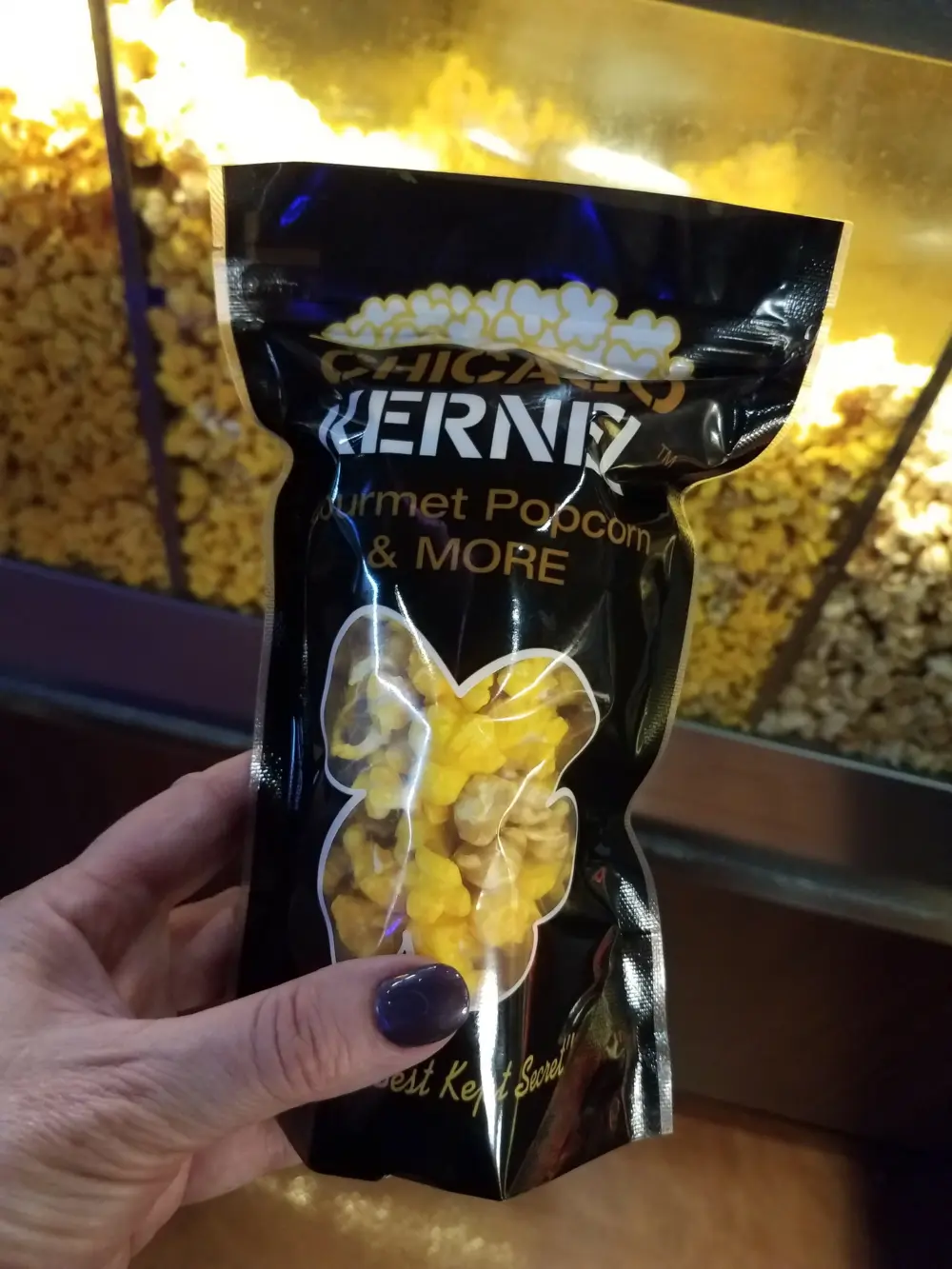 Chicago Kernel popcorn during the Famous Tastes of Chicago walking tour.