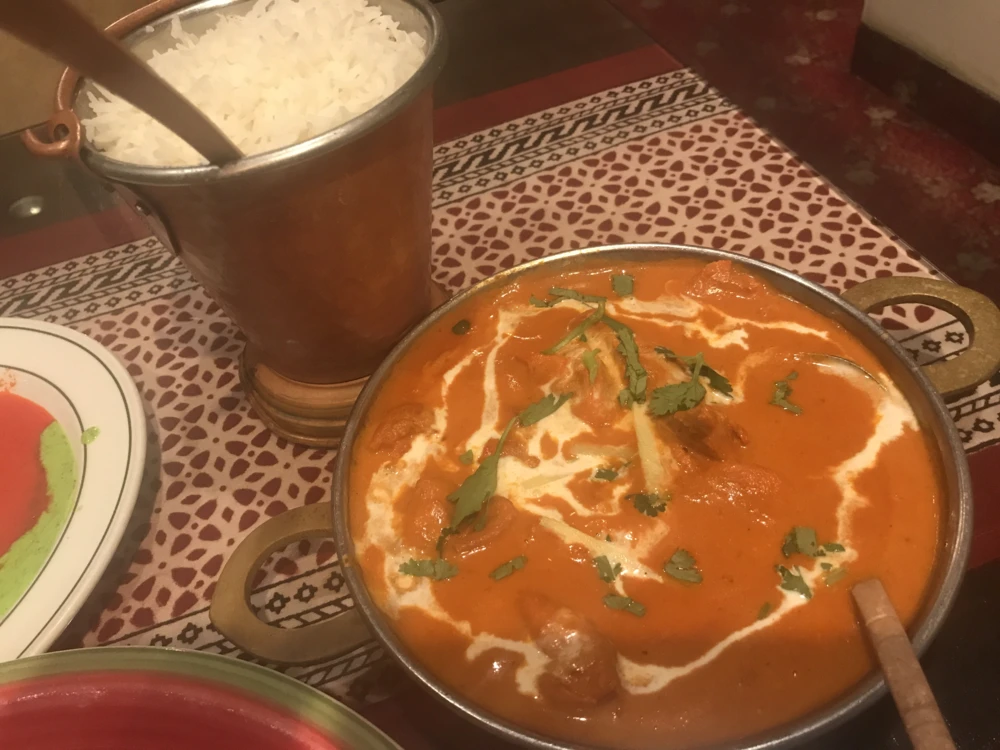 Butter chicken at Bombay Palace in Toronto Canada